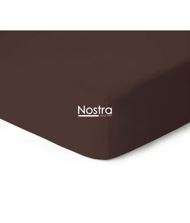 Fitted jersey sheets JERSEY JERSEY-CHOCOLATE 200x200 cm