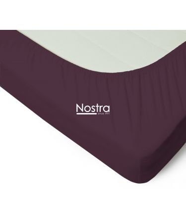 Fitted jersey sheets JERSEY JERSEY-DARK PLUM 180x200 cm