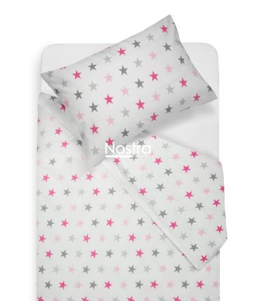 Children bedding set STARS 10-0052-LIGHT GREY LIGHT PINK