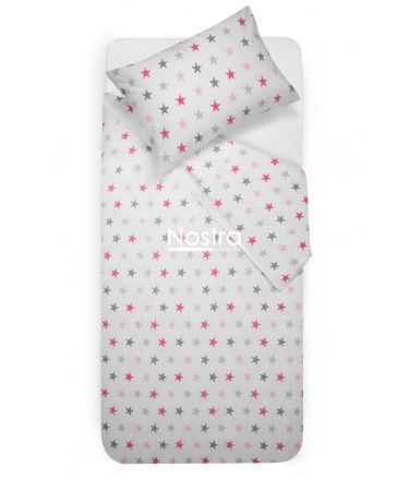 Children bedding set STARS 10-0052-LIGHT GREY LIGHT PINK