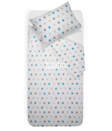 Children bedding set STARS 10-0052-LIGHT GREY LIGHT BLUE