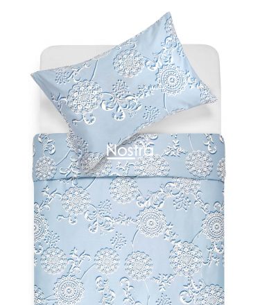 PREMIUM mako satīna gultas veļa komplekts COLETTE 20-0034-POWDER BLUE 200x220, 50x70 cm