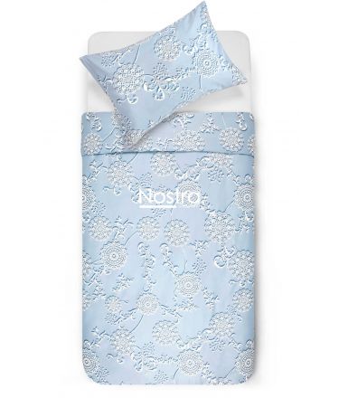 PREMIUM mako satīna gultas veļa komplekts COLETTE 20-0034-POWDER BLUE 200x220, 50x70 cm