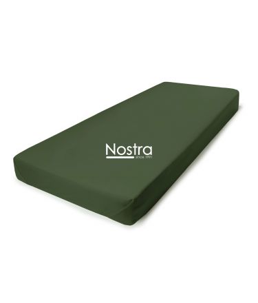 Атласные простыни без резинки 00-0413-MOSS GREEN 150x220 cm