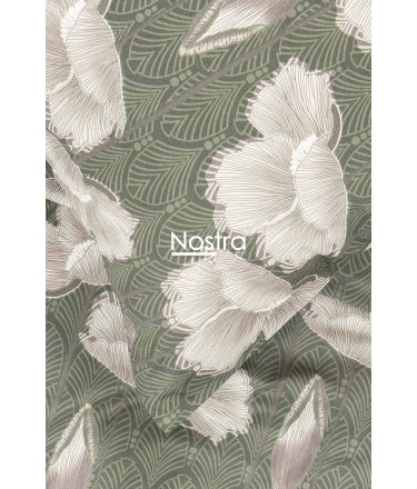 PREMIUM maco sateen bedding set CARLY 20-1638-DARK GREEN 140x200, 70x70 cm