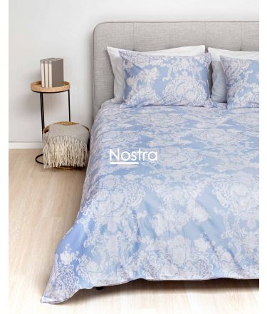 PREMIUM maco sateen bedding set CECILIA 40-0876-FOREVER BLUE 140x200, 70x70 cm