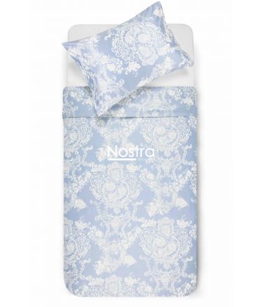 PREMIUM maco sateen bedding set CECILIA 40-0876-FOREVER BLUE 140x200, 70x70 cm