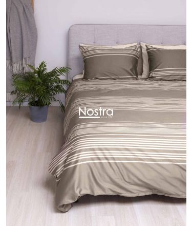 PREMIUM maco sateen bedding set CADENCE 30-0683-CACAO 220x240, 50x70 cm