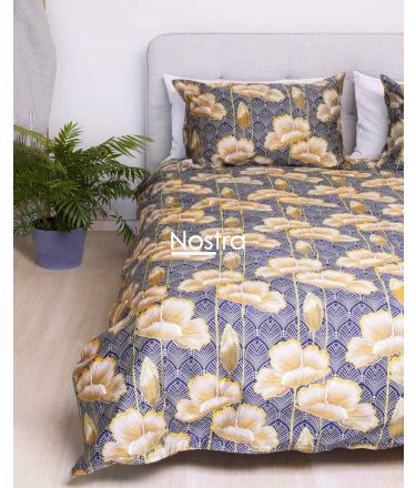 PREMIUM maco sateen bedding set CARLY 20-1638-NAVY 140x200, 50x70 cm