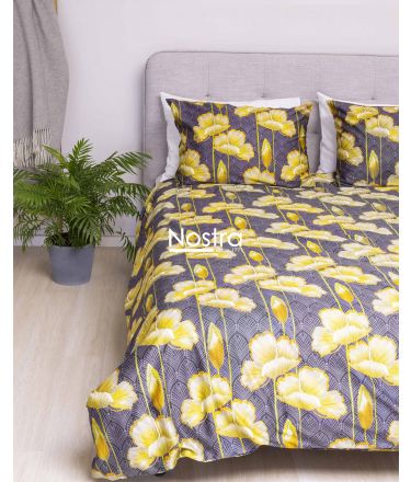 PREMIUM maco sateen bedding set CARLY 20-1638-DARK GREY 140x200, 50x70 cm