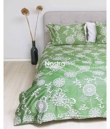 PREMIUM maco sateen bedding set COLETTE 20-0034-DARK SAGE 140x200, 70x70 cm