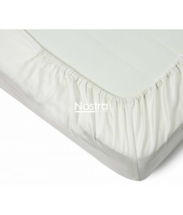 Fitted sateen sheets 00-0001-OFF WHITE 200x220 cm