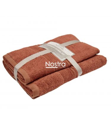 Bamboo towels set BAMBOO-600 T0105-BURNT BRICK 50x100, 70x140 cm