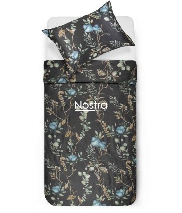 PREMIUM maco sateen bedding set CORALINE 20-1729-IRON GREY 140x200, 70x70 cm