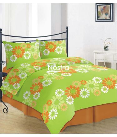 Kokvilnas gultas veļa DANAE 20-0317-APPLE GREEN 140x200, 50x70 cm