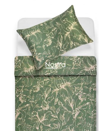 PREMIUM maco sateen bedding set COOPER 20-1732-GREEN 220x240, 50x70 cm