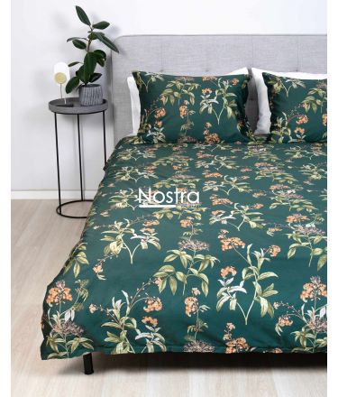 PREMIUM maco sateen bedding set CARTER 20-1731-DARK GREEN 220x240, 50x70 cm