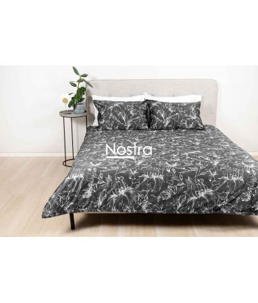 PREMIUM maco sateen bedding set COOPER 20-1732-IRON GREY 140x200, 50x70 cm