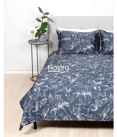 PREMIUM maco sateen bedding set COOPER 20-1732-BLUE 140x200, 50x70 cm