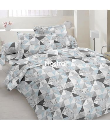 Polycotton bedding set GEOMETRY 30-0706-GREY 140x200, 50x70 cm