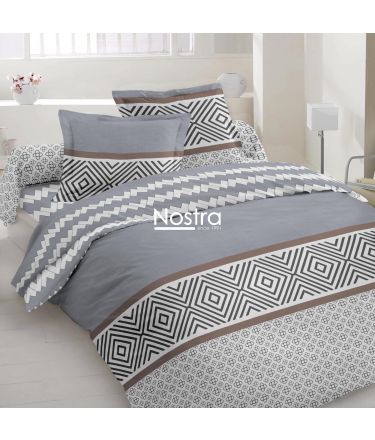 Polycotton bedding set GEOMETRY 30-0802-GREY