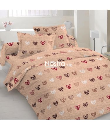 Polycotton bedding set ABSTRACT 40-1485-LIGHT BROWN