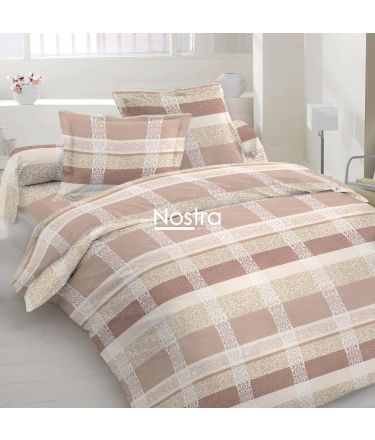 Polycotton bedding set ABSTRACT 40-0755-BEIGE 140x200, 50x70 cm