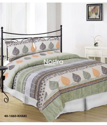 Cotton bedding set DARLENE 40-1460-KHAKI 200x220, 70x70 cm