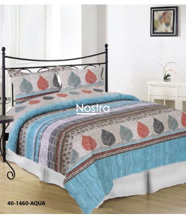 Cotton bedding set DARLENE 40-1460-AQUA 200x220, 70x70 cm