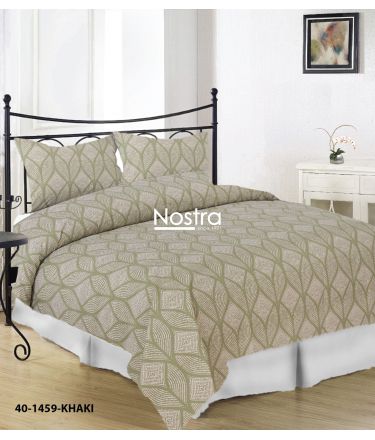 Kokvilnas gultas veļa DARIANA 40-1459-KHAKI 140x200, 70x70 cm