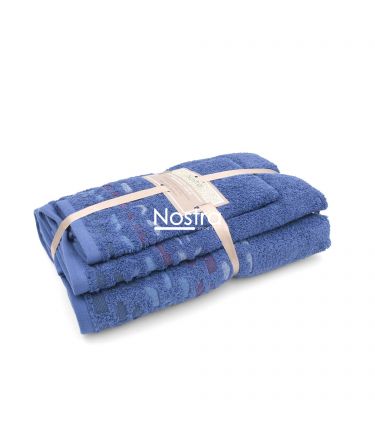 3 piece towel set T0183 T0183-PALACE BLUE 124 30x50, 50x70, 70x140 cm