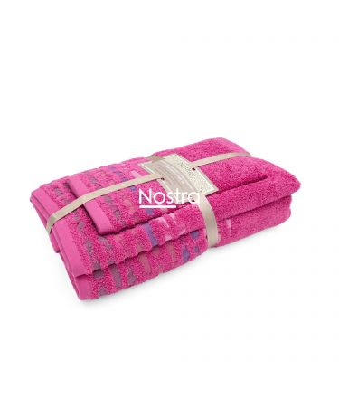 3 piece towel set T0183 T0183-FUCHSIA 287