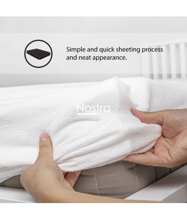 Fitted terry sheets TERRYBTL-OPTIC WHITE 120x200 cm