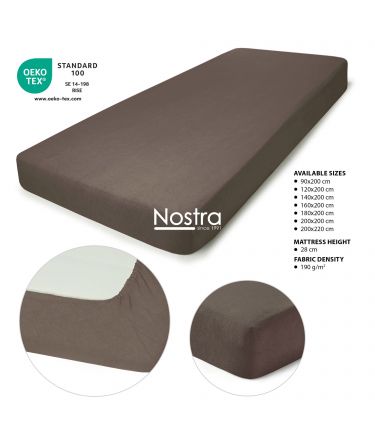 Fitted terry sheets TERRYBTL-CHOCOLATE 120x200 cm