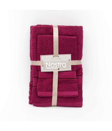 3 piece towel set T0184 T0184-BERRY 345