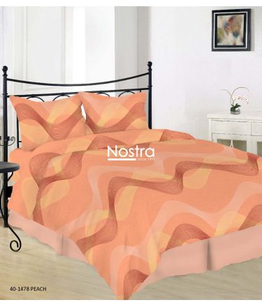 Cotton bedding set DOLLY 40-1478-PEACH 200x220, 50x70 cm