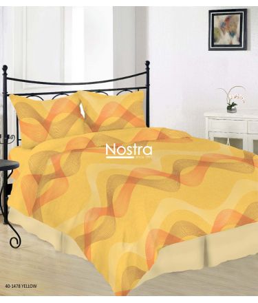 Cotton bedding set DOLLY 40-1478-YELLOW 200x220, 50x70 cm