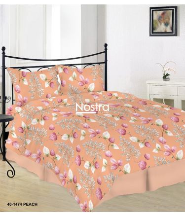 Cotton bedding set DANIELLA 40-1474-PEACH 200x220, 70x70 cm