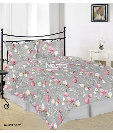 Cotton bedding set DANIELLA 40-1474-GREY 200x220, 70x70 cm