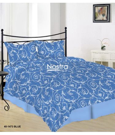 Cotton bedding set DAHLIA 40-1473-BLUE