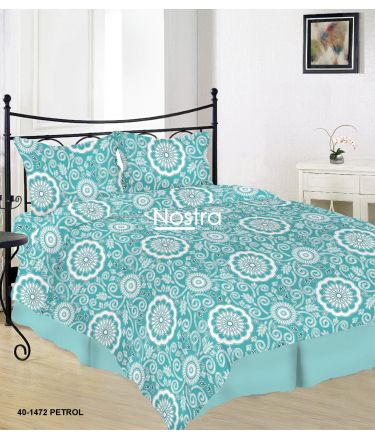 Cotton bedding set DULCE 40-1472-PETROL 200x220, 70x70 cm