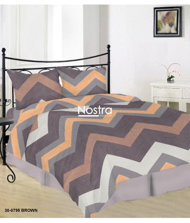 Cotton bedding set DAYLEN 30-0795-BROWN