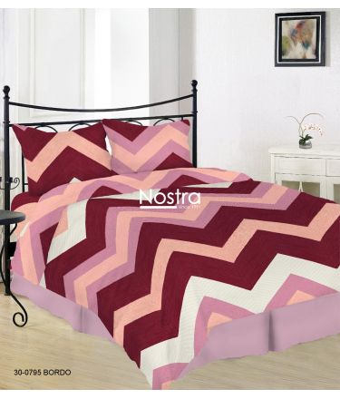 Cotton bedding set DAYLEN 30-0795-BORDO 200x220, 70x70 cm