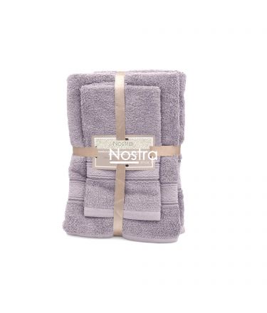 3 piece towel set T0184 T0184-MAUVE 378