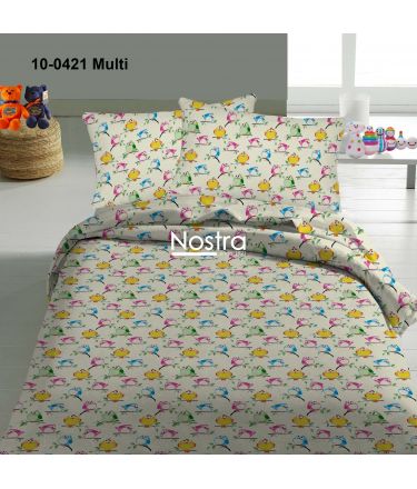 Children bedding set HAPPY BIRDS 10-0421-MULTI 100x145, 40x60, 107x150 cm