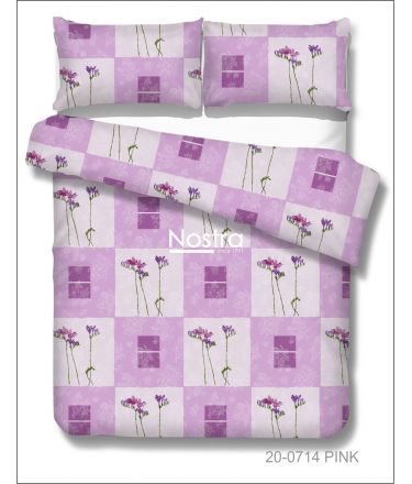 Gultas veļas komplekts ZIEDI 20-0714-PINK 140x200, 50x70 cm