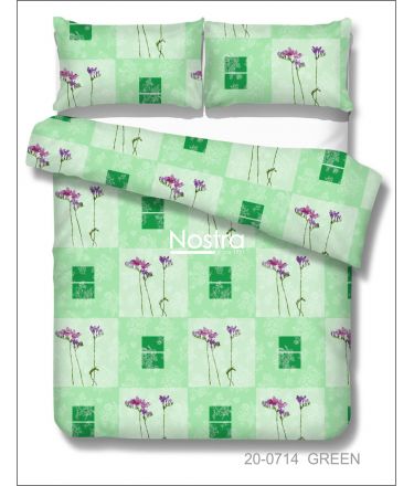 Gultas veļas komplekts ZIEDI 20-0714-GREEN 140x200, 50x70 cm