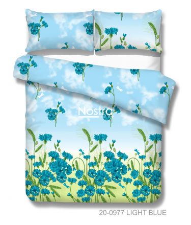 Gultas veļas komplekts ZIEDI 20-0977-LIGHT BLUE 140x200, 50x70 cm