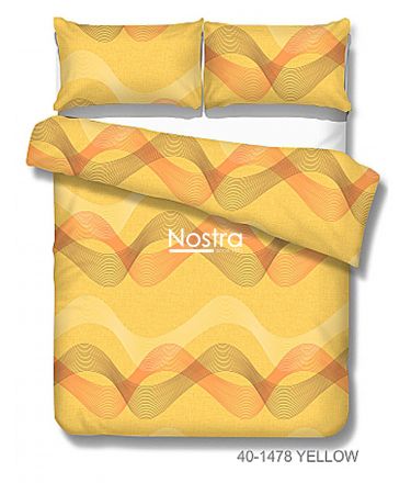 Kokvilnas gultas veļa DOLLY 40-1478-YELLOW 200x220, 50x70 cm