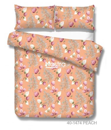 Kokvilnas gultas veļa DANIELLA 40-1474-PEACH 200x220, 70x70 cm